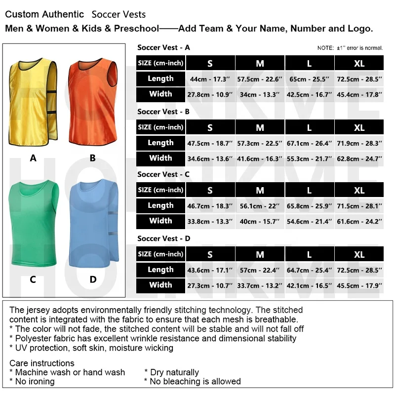 Wholesale Custom New Soccer Training Bibs Mesh Vest Quick Dry Soccer Warm Up Sports Vest Soccer Bibs Football Bibs