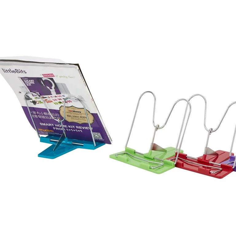 Пластиковый держатель для книг, металлическая красочная подставка для книг