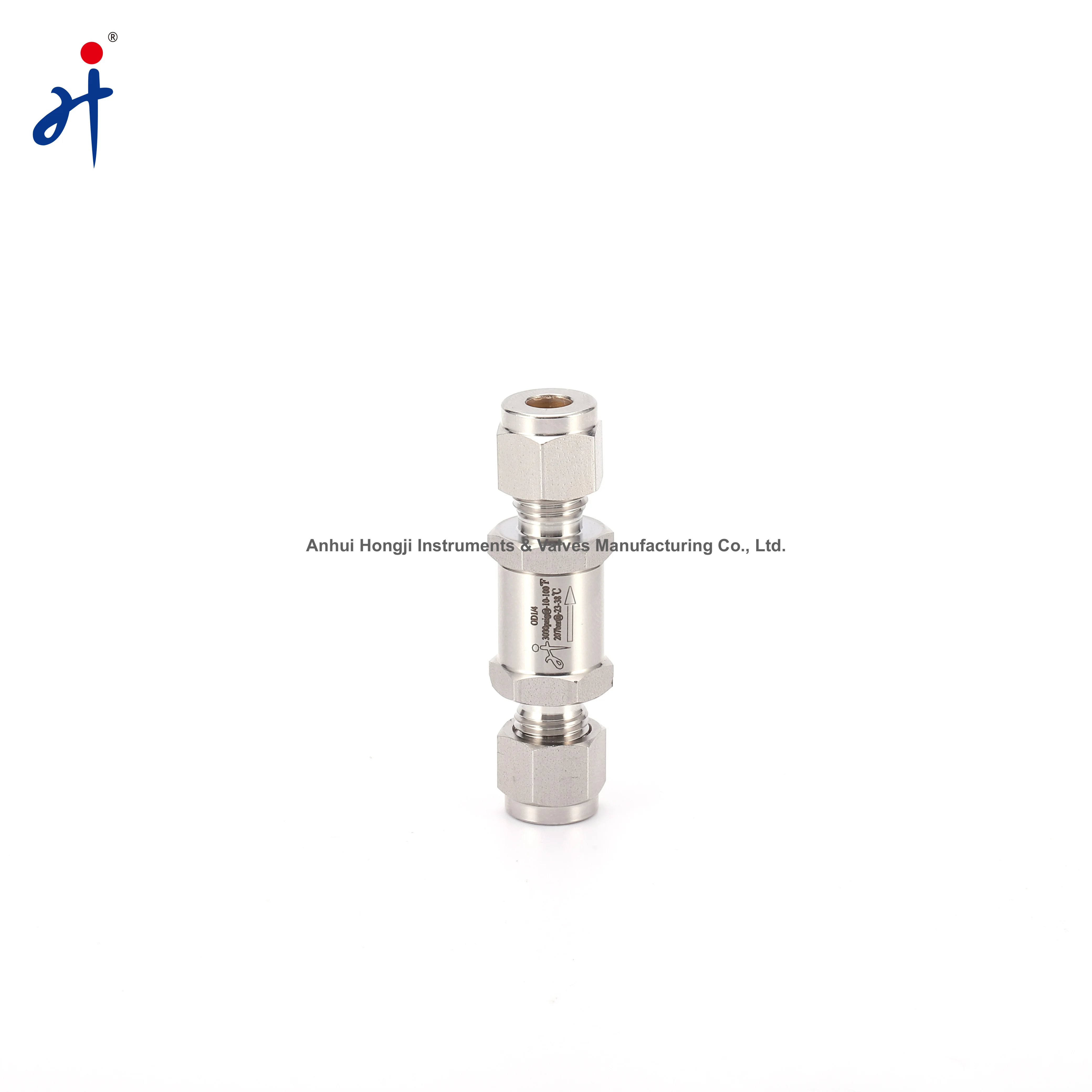 High Temperature Stop-check Valves Stainless Steel Check Valve with Double Tube