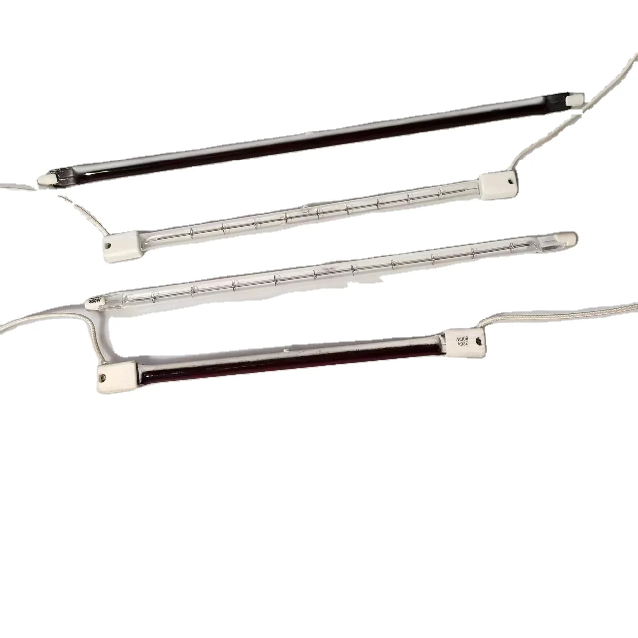 Factory hot selling 230v 1000w infrared halogen heating lamp 1500w half white IR heat lamp for printers