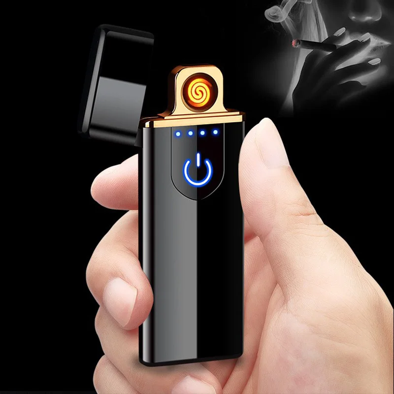 Touch sensing mini USB charging lighter charging personality creative advertising gift electronic cigarette lighter