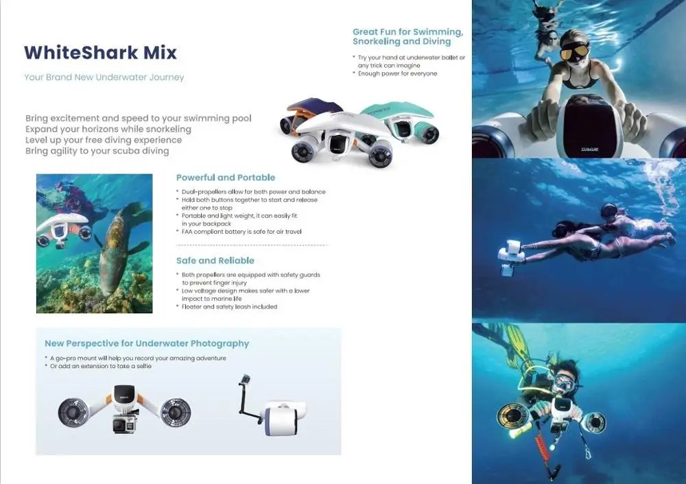 2023 Hot selling cool water sports mini underwater electric sea jet water sea scooter