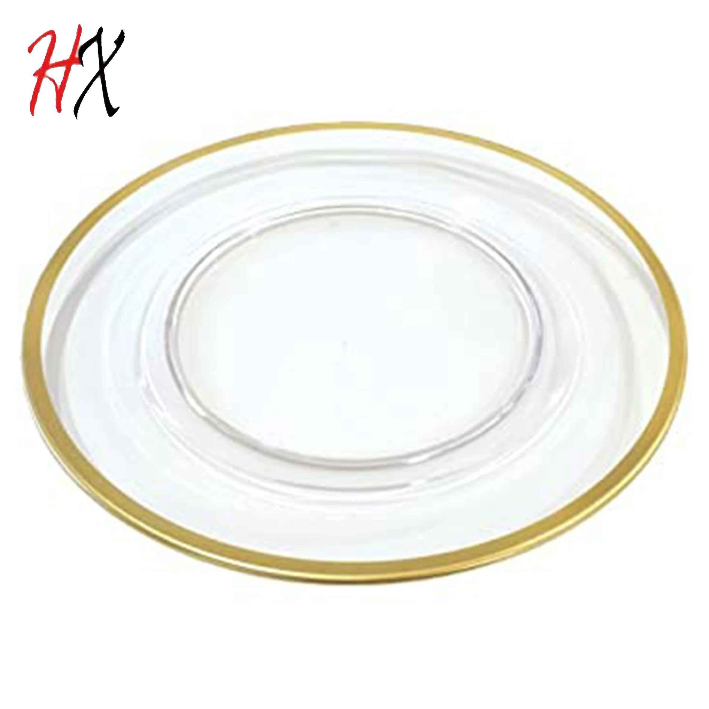 Creative luxury 10inch gold-plated dishes tableware Western steak fruit porcelain platew noodles table plate for wedding