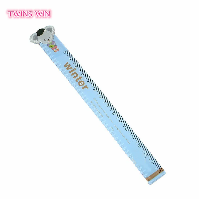 Kids Cartoon Rabbit Drawing Straight Ruler Student Stationery Plastic Cute Animal Ruler 306