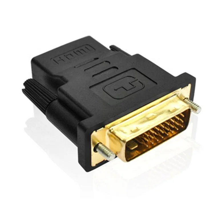 High quality  2.0 version 4k 60hz Gold plated HDMI to DVI 24+1/24+5 adapter DVI 24+1/24+5 to HDMI female adapter hdmi converter