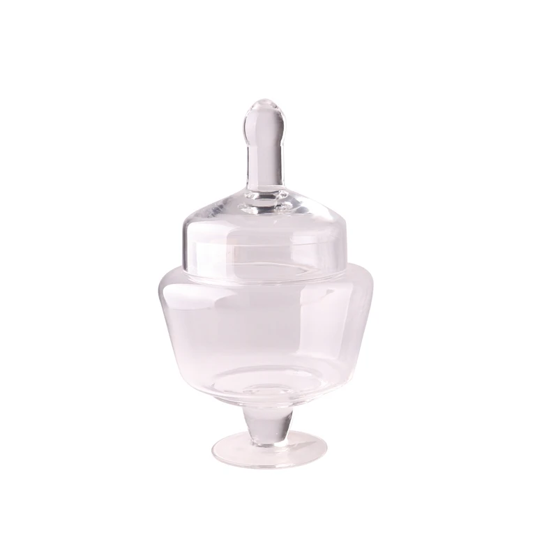 Telsen Hot Sale  Round Large  Glass Candy Jar With Lid For Wedding Decoration