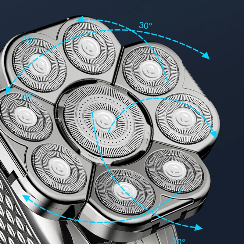 Suttik LK-9300 Multifunction Men 9D Independently 9 Cutter Floating Head Waterproof Electric Razor USB Charge Trimmer for Men