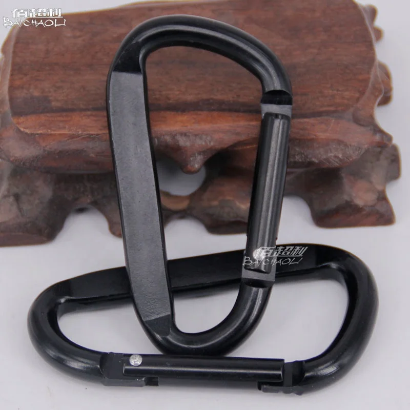 baichao 80*45mm 8# D aluminium alloy  black spring hooks