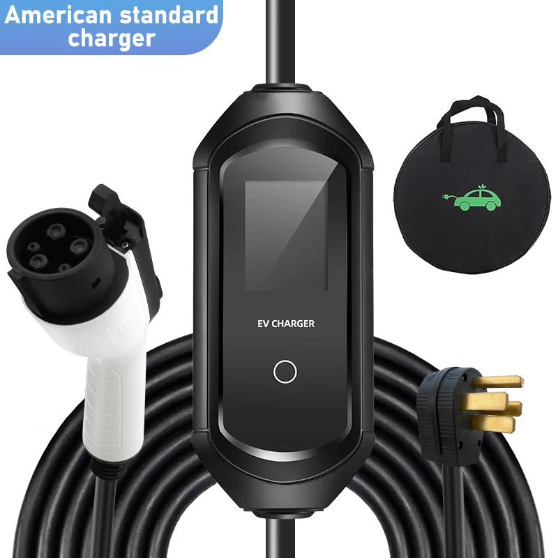 Level 2 portable ev charger 16 amp Electric Car Charger NEMA 6-20 Plug NEMA 5-15 Adapter J1772 home use EV Charging Station