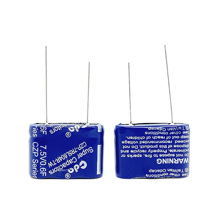 super capacitor 7.5V0.6F CZP-7R5L604R-TW 7.5V 0.6F voltage three series module toy game capacitors 1F 1.5F 2.2F 3.3F 5F 6.5F