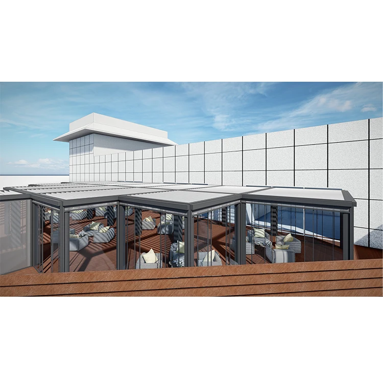 High Quality Electric Adjustable Waterproof Pergolas Aluminum Bioclimatic Pergola Outdoor Louvered Roof