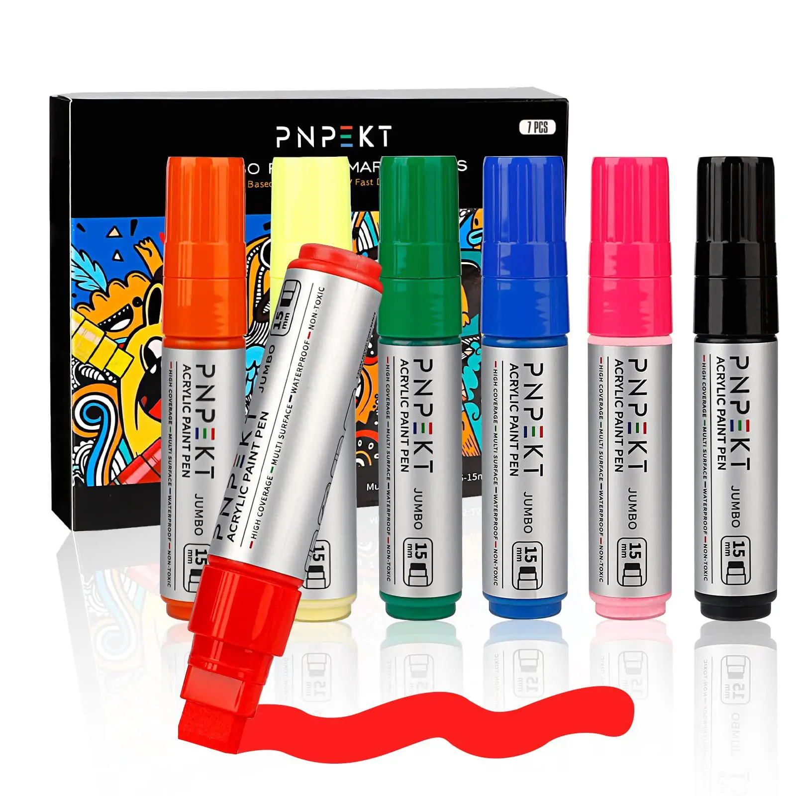 Wholesale Acrylic Marker Large Capacity Art Graffiti 15mm Color Set Marker Acrylic Paint