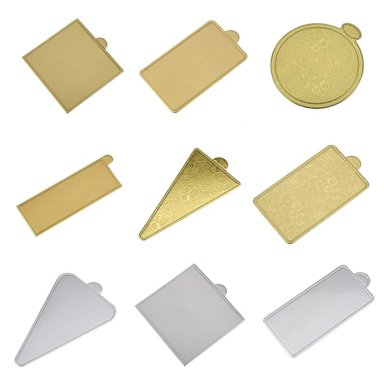 Mini Cake Board Pad,Gold Mono Portion Cake Boards