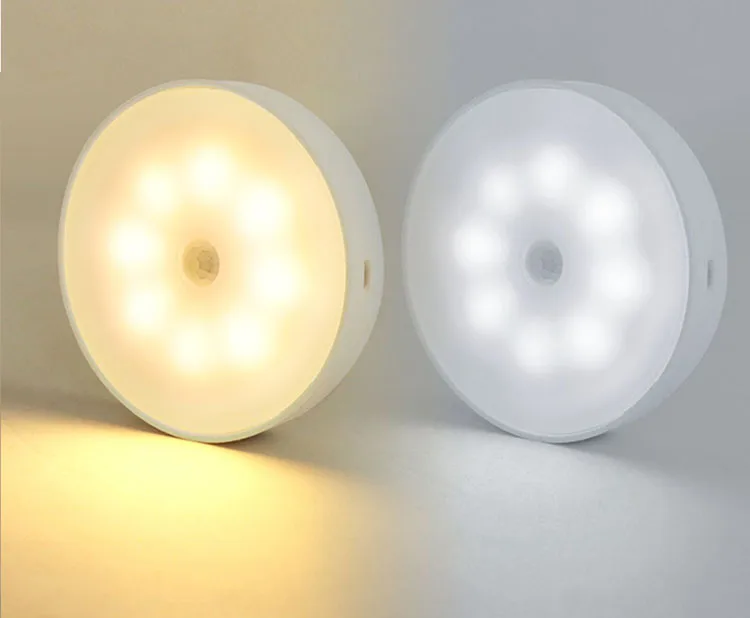 modern cordless wireless home stairs cabinet wardrobe toilet energy saving wall led human body pir motion sensor usb night light