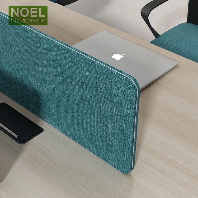 Modular office staff computer work desk workstation with file cabinet four person working workspace office desk and chair set