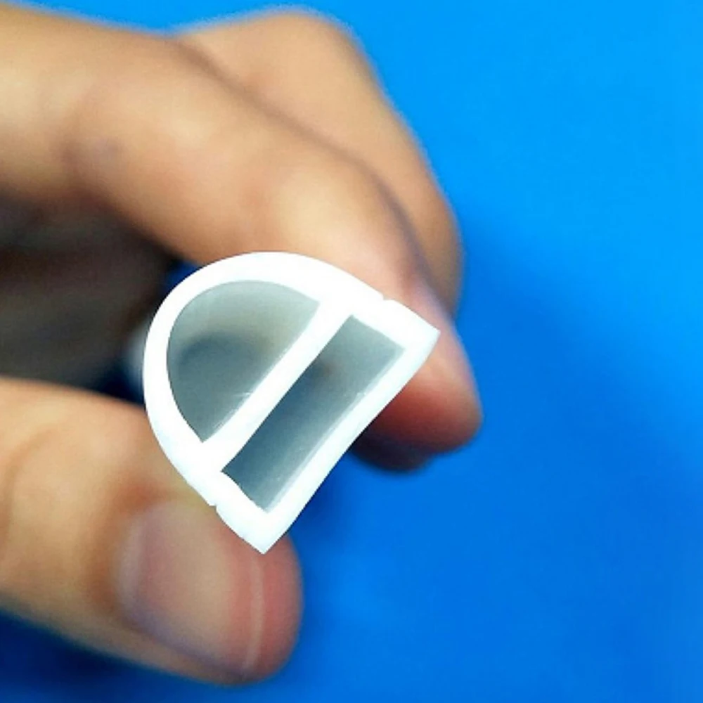 Transparent White Rectangular Flexible D Shape Silicone Tube For Led Strip 10MM 12MM 15MM