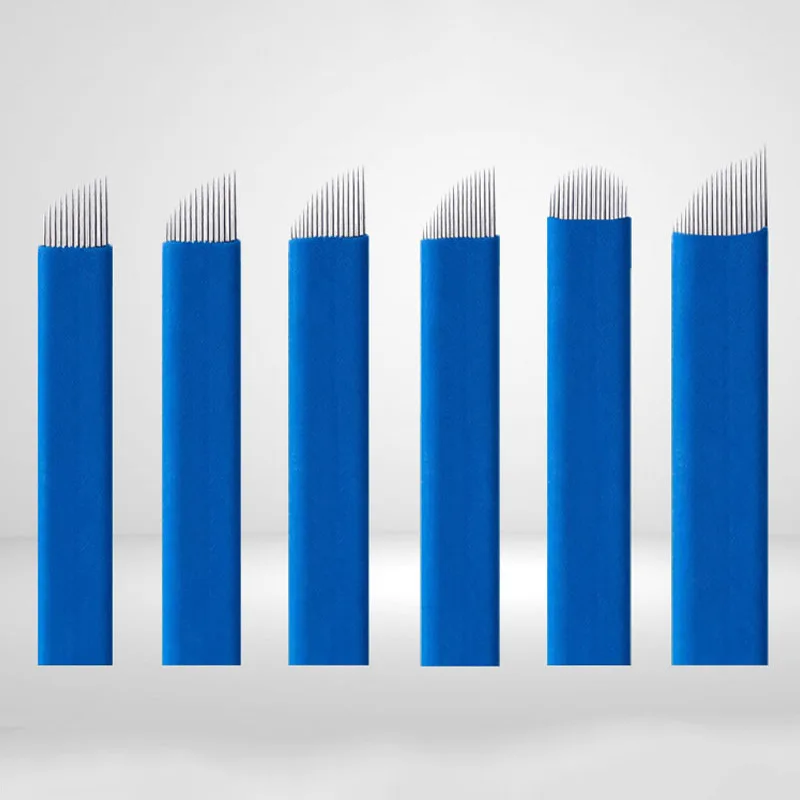 microblading blades tattoo needles 12 13 14 16 17 18 pin u shape Permanent Makeup tattoo accessory supply