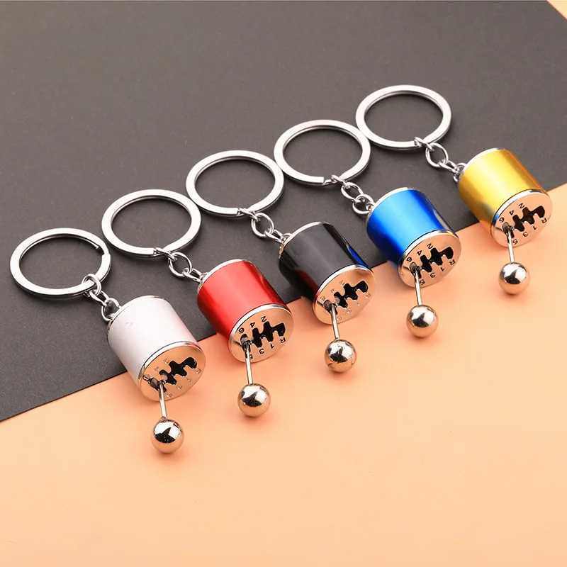 Car Pendant Six Gear Shift Keychain Metal Key Chain Pendant