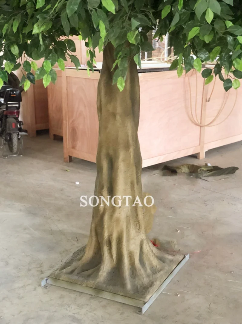 songtao Indoor Outdoor Big Simulation Evergreen Ficus Tree Faux Plant Tree Large Artificial Banyan Tree