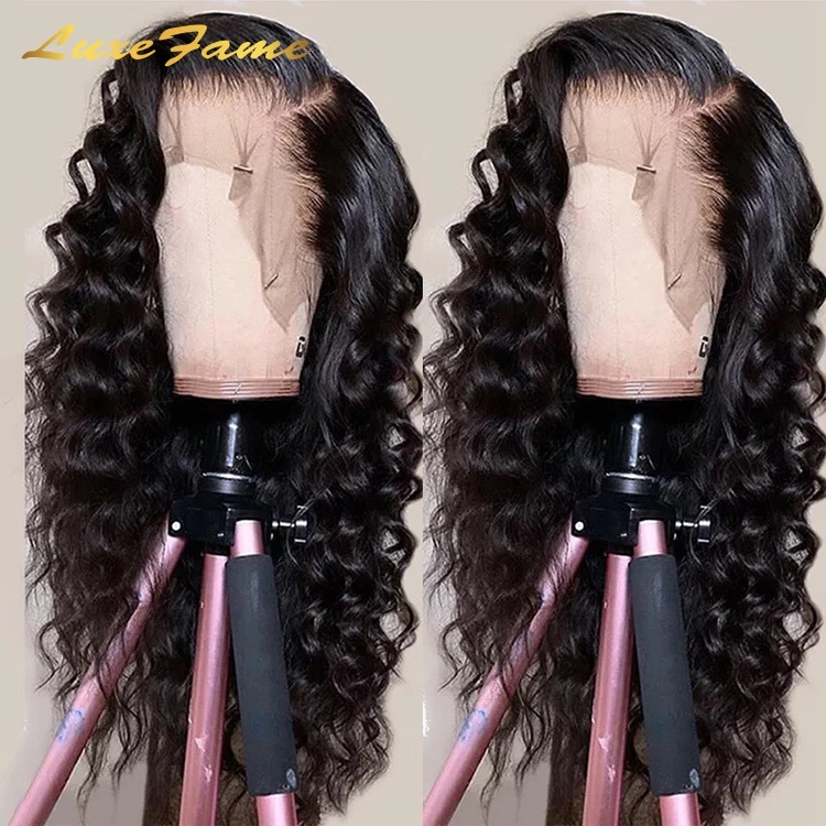 Hot sale 30 Inch Brazilian Deep Wave Human Hair,Afro Kinky Curly Wigs Human Hair Lace Front,Water Wave Peruvian Human Hair Wig