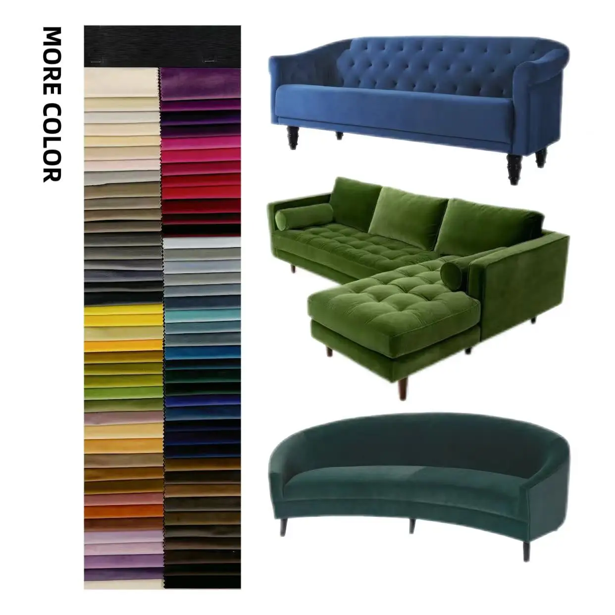 Home Textile Sofa Upholstery Fabric 100% Polyester Knitted Holland Velvet Sofa Fabric Stretchy Sofa Cover Fabric