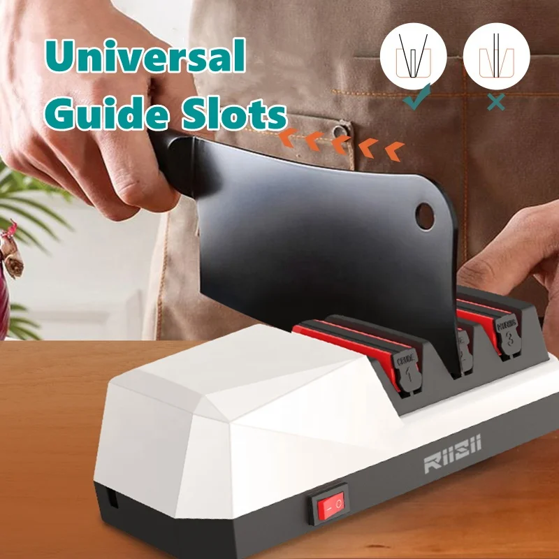 Hot New Electric Knife Sharpener Automatic Household Professional Kitchen Knife Sharpener