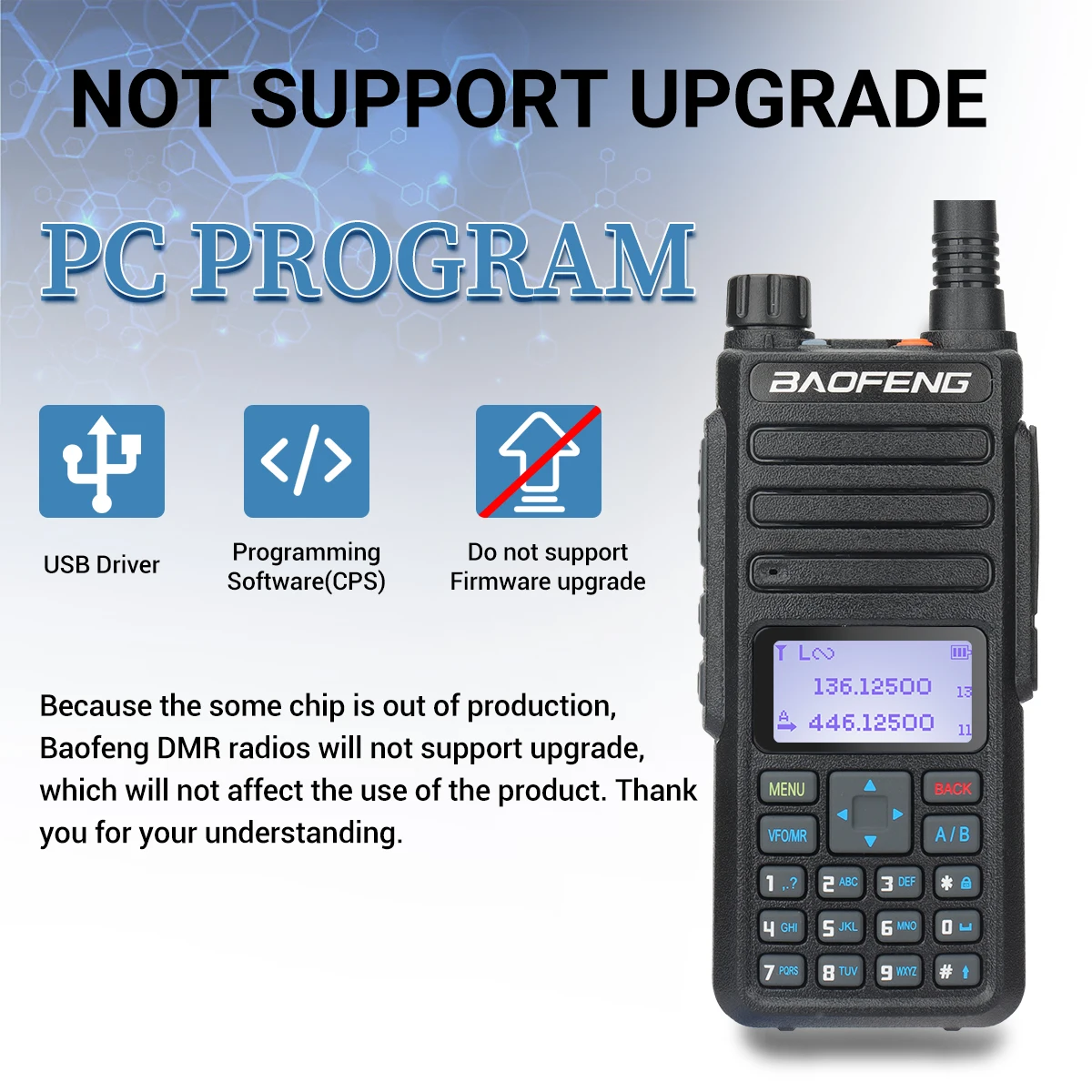 Dual Time Slot DR1801 UV Professional Fm Transceiver Walking Talking H512 Dmr Radio Encrypted Baofeng DR 1801