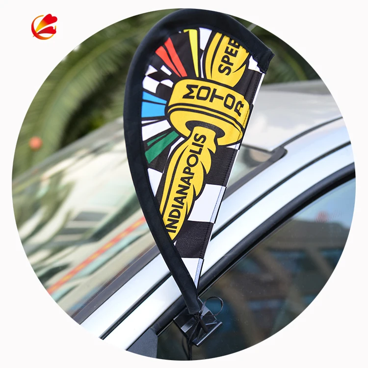 Customized High Quality Mini Outdoor Car Window Bow Beach Flag Teardrop Flags
