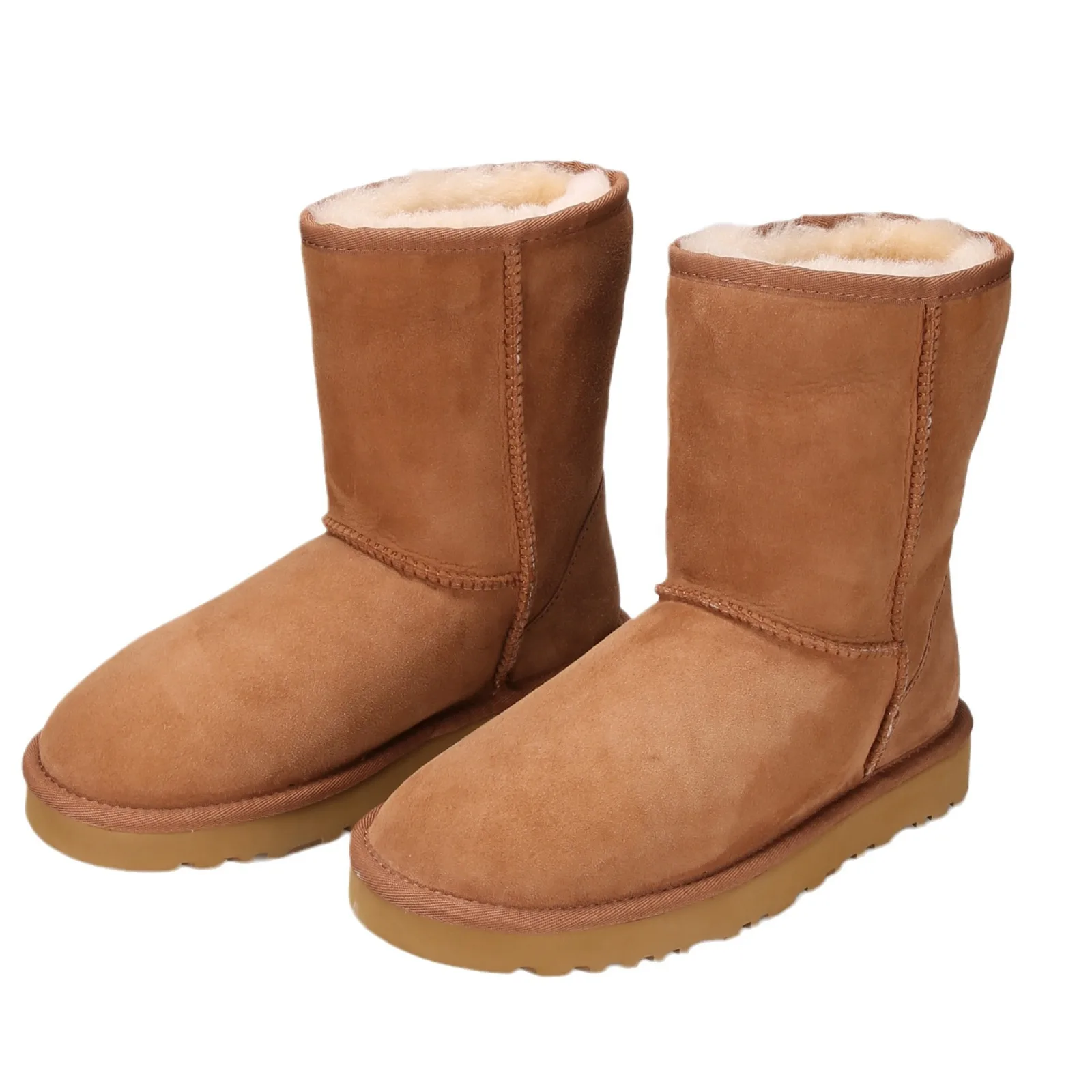 Women Snow Boots Classic Mid-calf Fur Lining Fashion Winter Boots