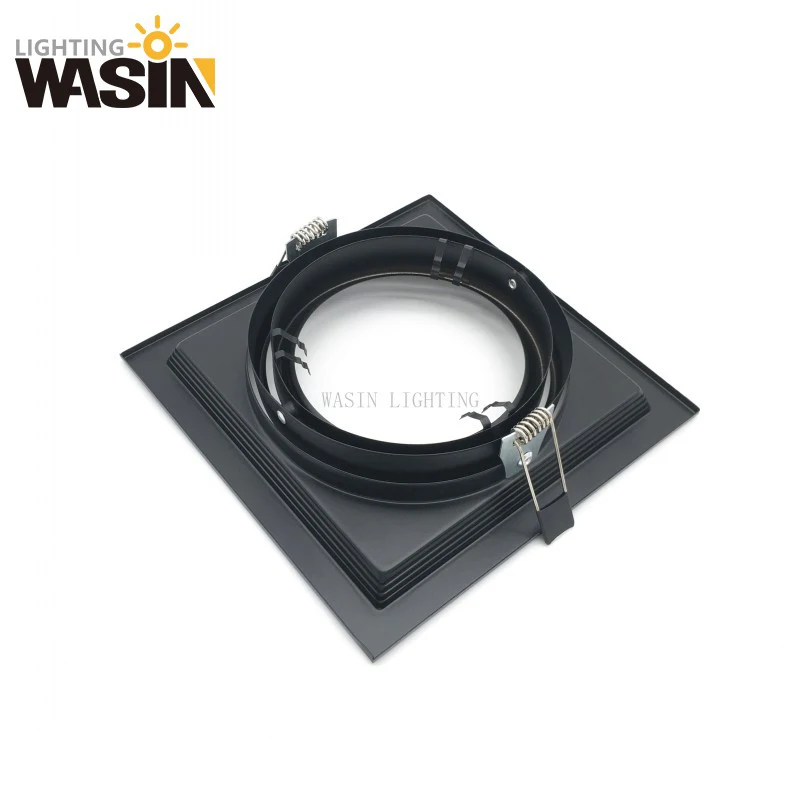 Embeeded Square Grille Light Fittings GU10 MR16 GU5.3 Bulb Lampshade LED Downlight Housing