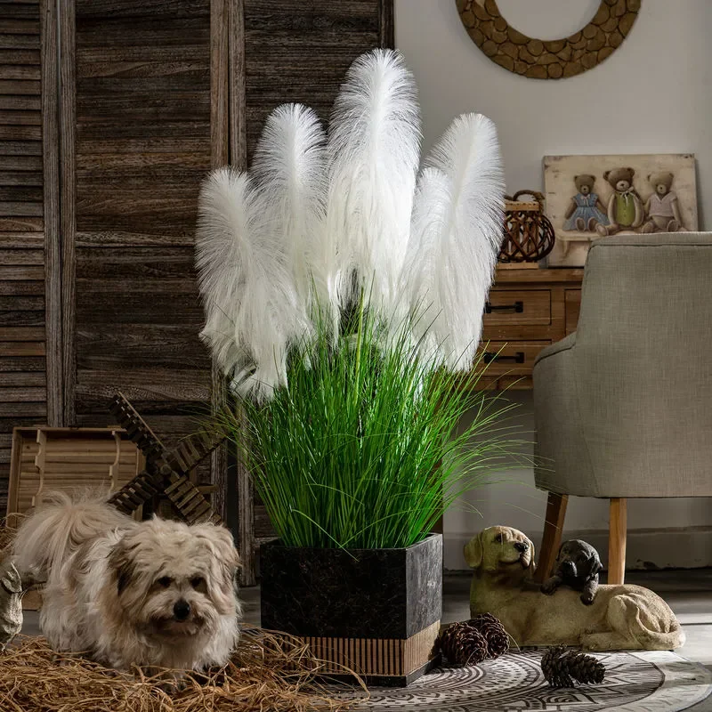 Самая популярная зелень собачий хвост искусственная трава Лук искусственная трава для украшения дома сад имитация пластиковый пейзаж