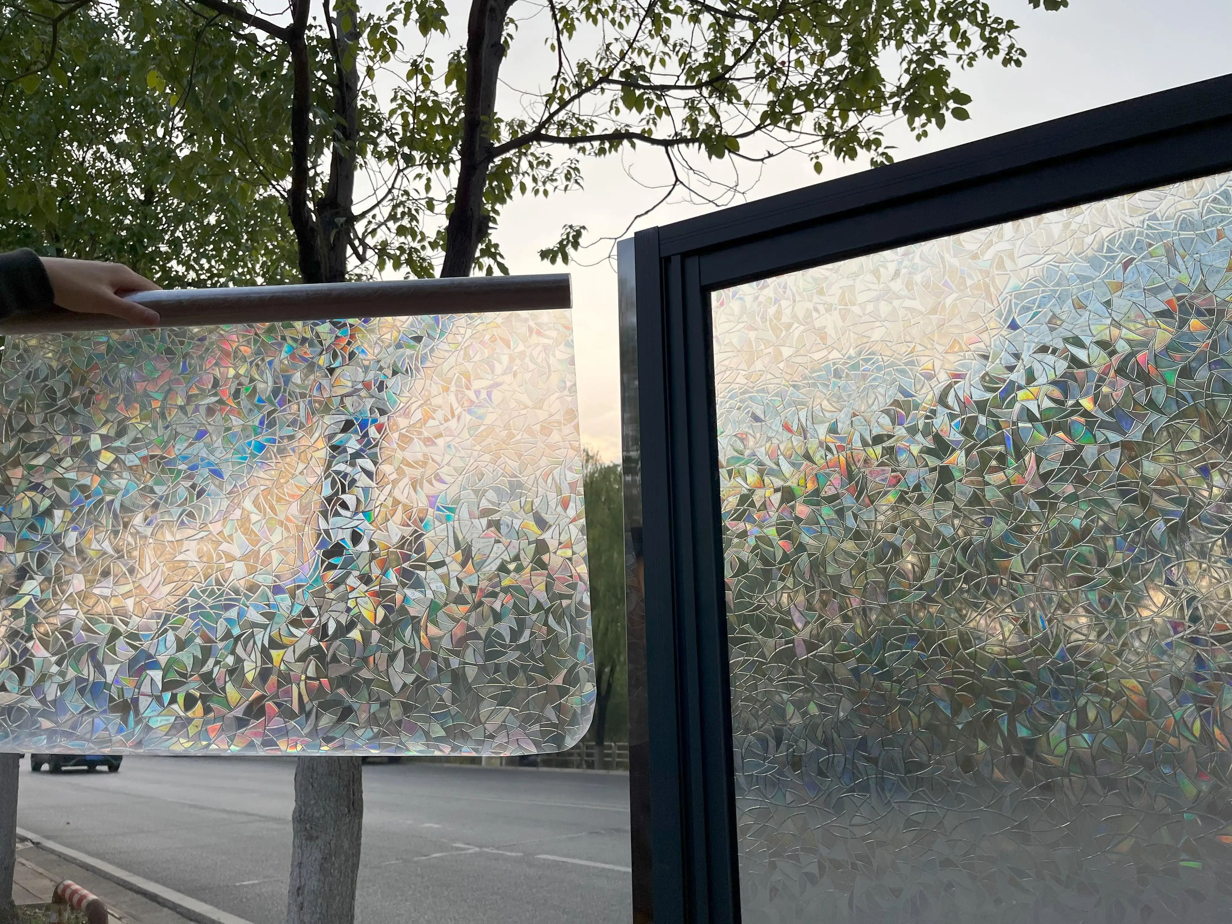 Cover Colour White 3D Shiny Matt Mos Glass Decorative Window Privacy Film