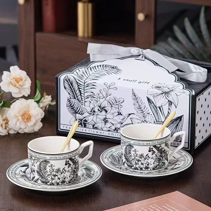 Bulk Cheap Tasse Tazas De Cafe Fincan Luxury Turkish Espresso Porcelain Ceramic Coffee Spoon Tea Cup & Saucer Set With Gift Box