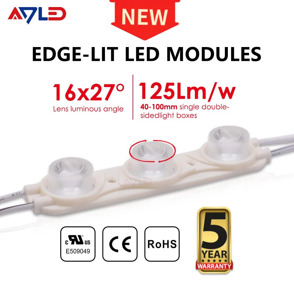 12V 3W Edge lit led modul Single Color IP67 Waterproof SMD2835 Injection 3 led Module
