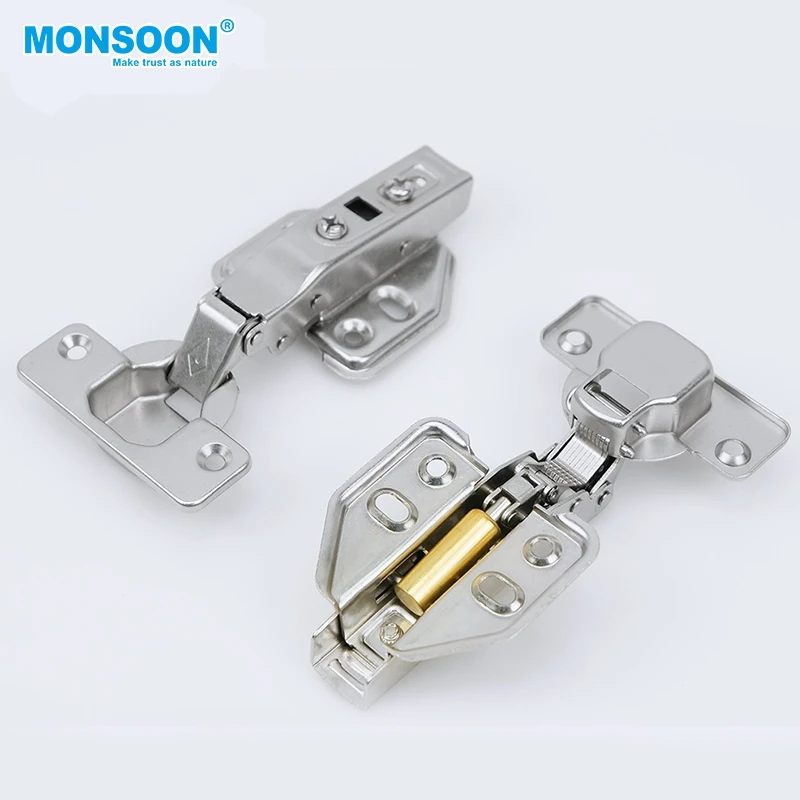 monsoon two way furniture Cupboard Hinge 35mm cup steel soft close kitchen cabinet Door fixed hinge