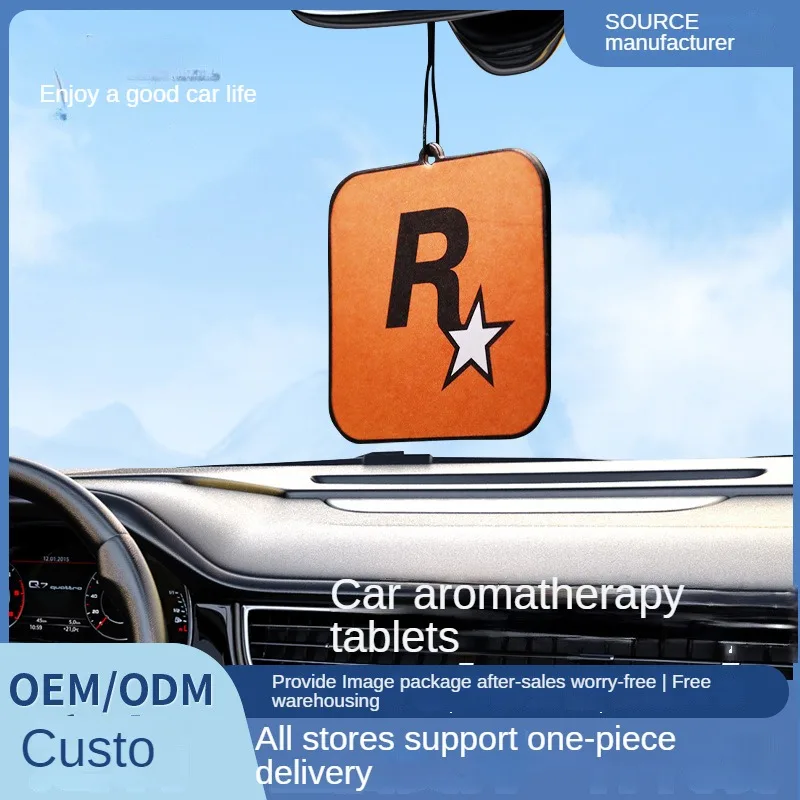 Custom Logo Long Lasting Scent Paper Customized Promotional Hanging Paper Perfume Air Fragrance Air Freshener