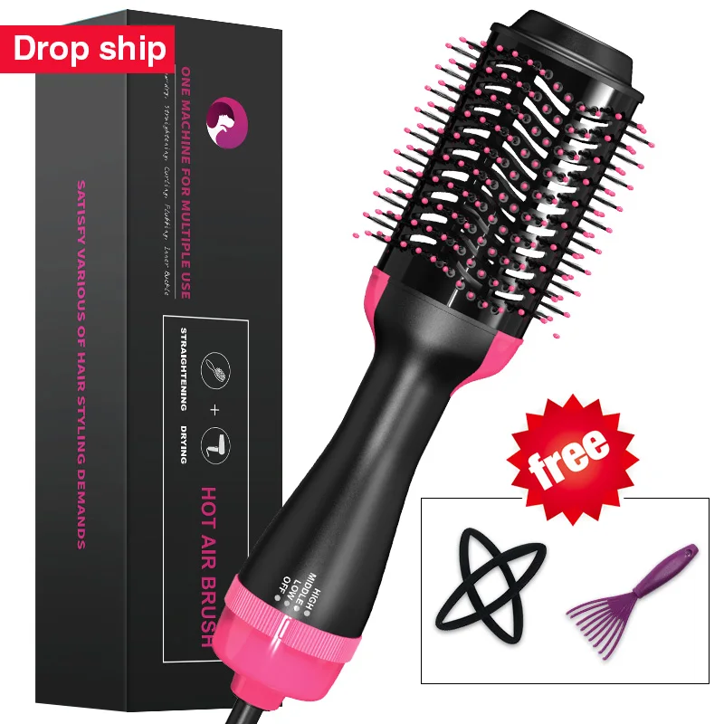 
Drop ship One Step Hair Dryer Volumizer Hot Air Brush 3 in1 Styling Brush Styler Negative Ion Blow Dryer Brush for All Hair 