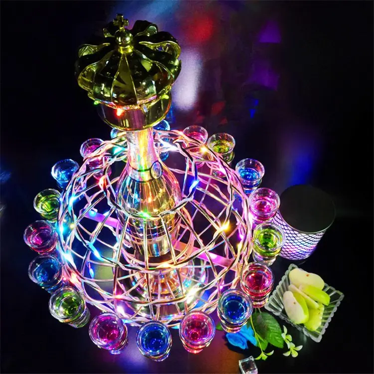 Перезаряжаемая железная Вращающаяся круглая светодиодная подставка для очков стеклянная