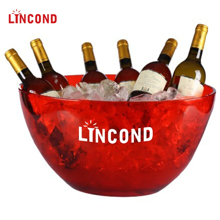 
Large capacity High Quality Acrylic Plastic Ice Bucket Big Capacity Champagne cooler ice bucket plastic 