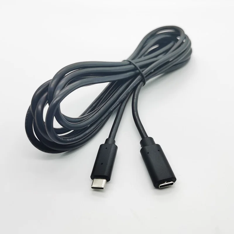High Quality Extension Charging Male To Female Data Sync OEM PVC USB C Cable Custom Type C To USB C Cable