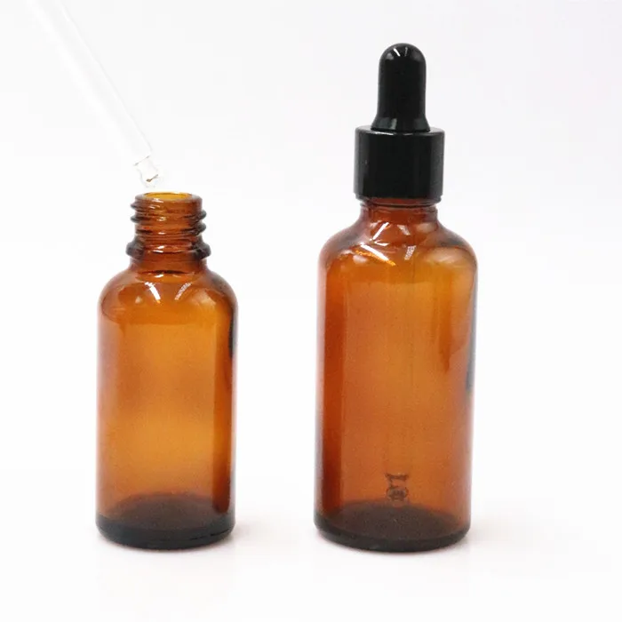 Child-proof Empty 30Ml Dropper Cuticle Essential Oil 1oz 30 ml Dropper Bottle Amber Glass Oil Bottles With Pipette