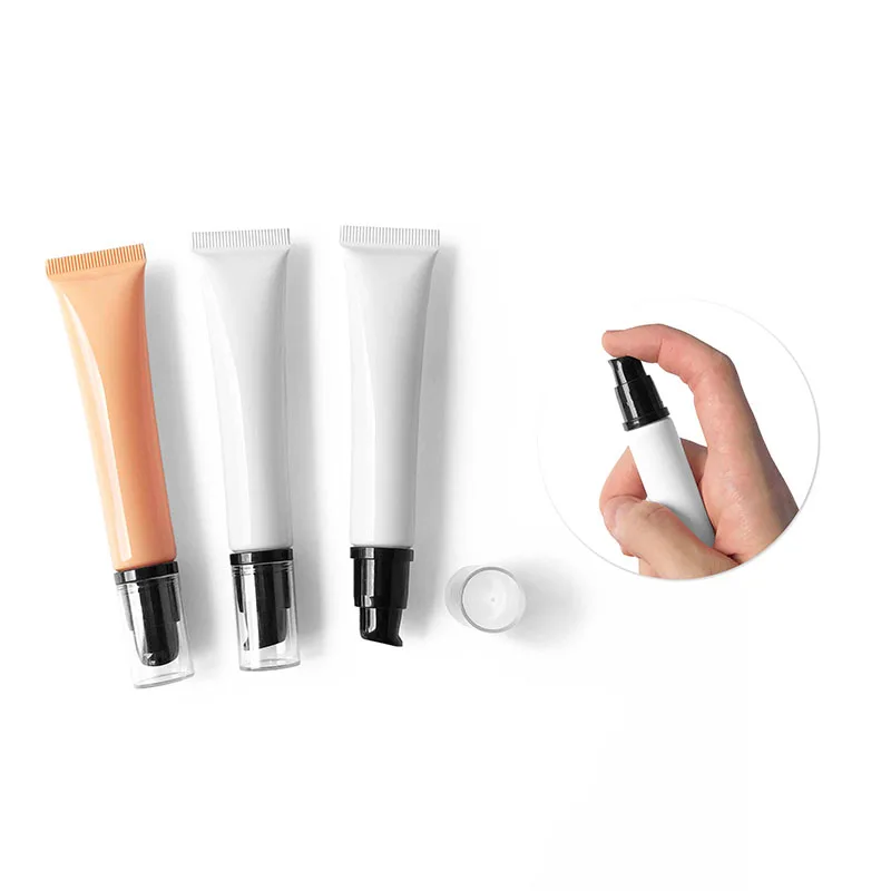 Spot 10ml15ml20ml squeeze hose foundation insulation vacuum pump head cosmetics dispensing empty bottle tube