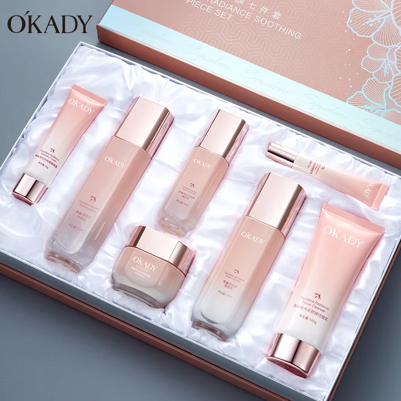 Private Label Squalane Shea Butter Asiatica Korean Skin Care Set Brightening Acne Treatment Skin Care Set