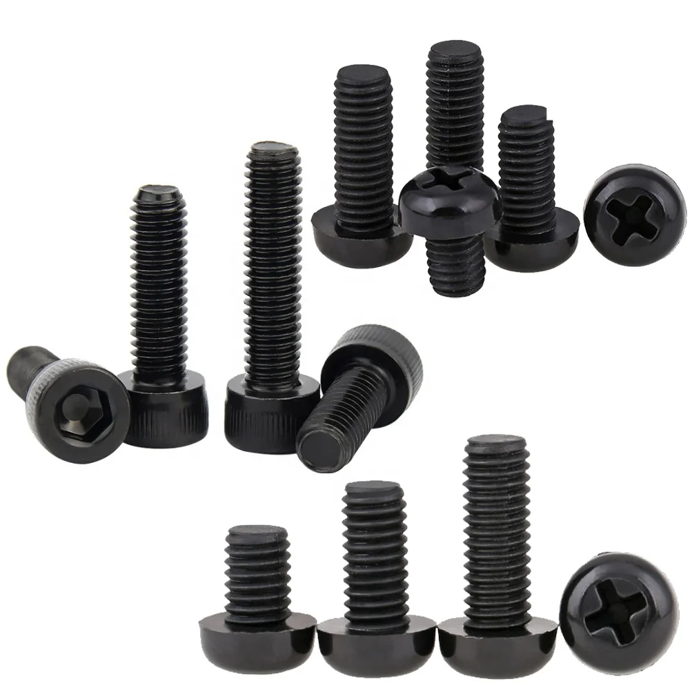Hot products DIN912 Aluminum anodized hex socket head cap screws aluminum black screw for bicycle screw