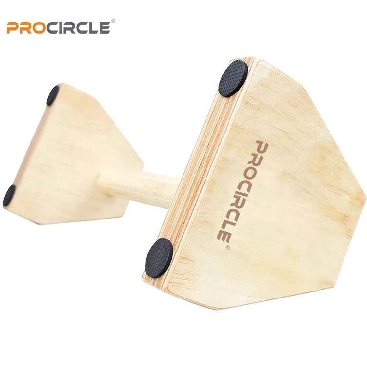 Non-Slip Home Workout Equipment Gymnastics Push Up Wood Parallettes