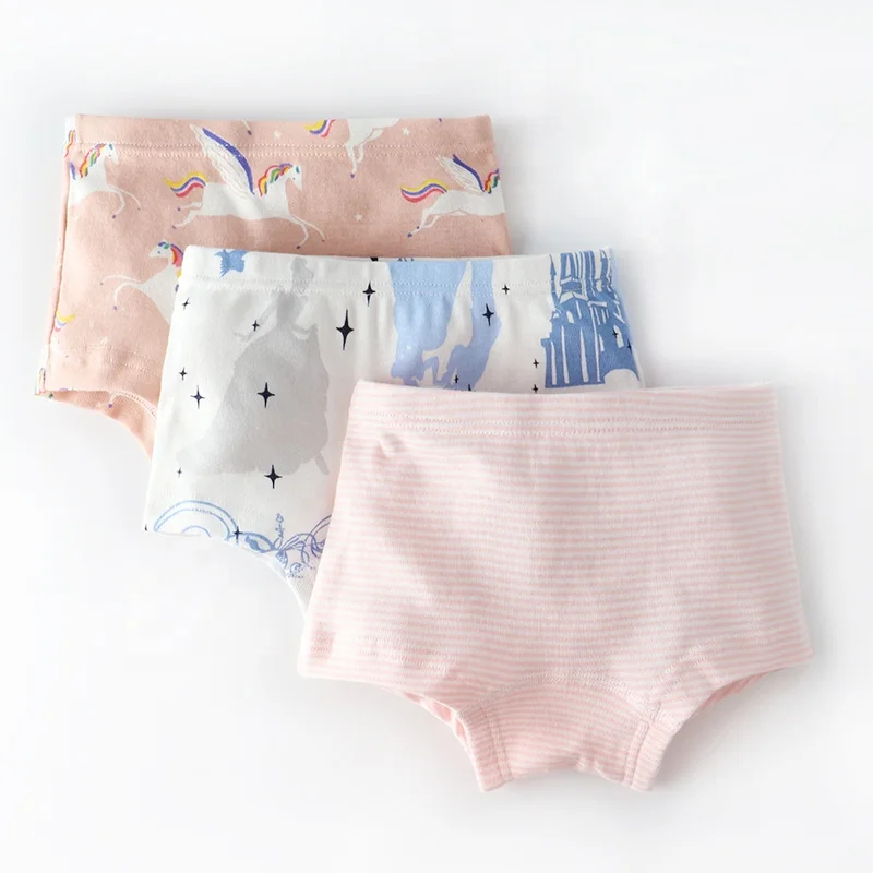 
Factory New Fashion girls preteen underwear Soft cute girls underwear sweet printing design young girls underwear 