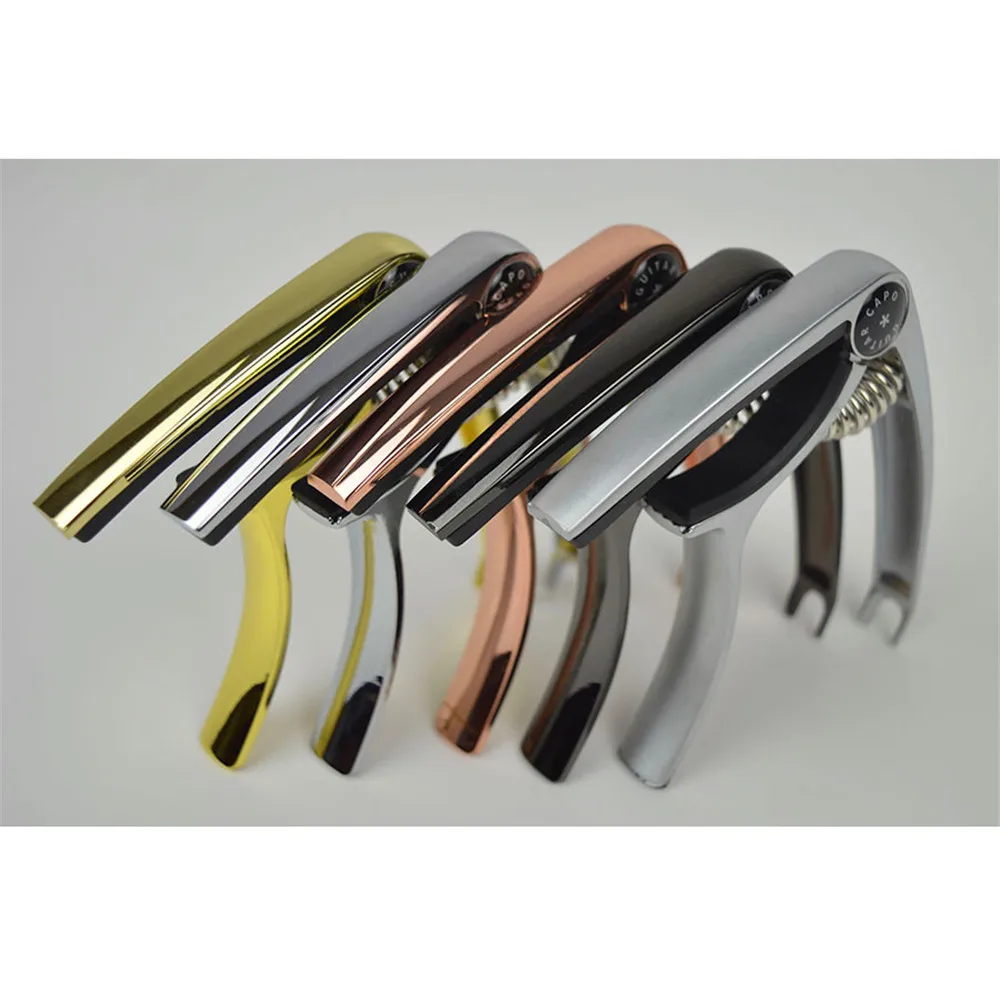 Оптовая продажа высококачественный флагманский гитарный каподастр с покрытием из цинкового сплава прочный Регулируемый