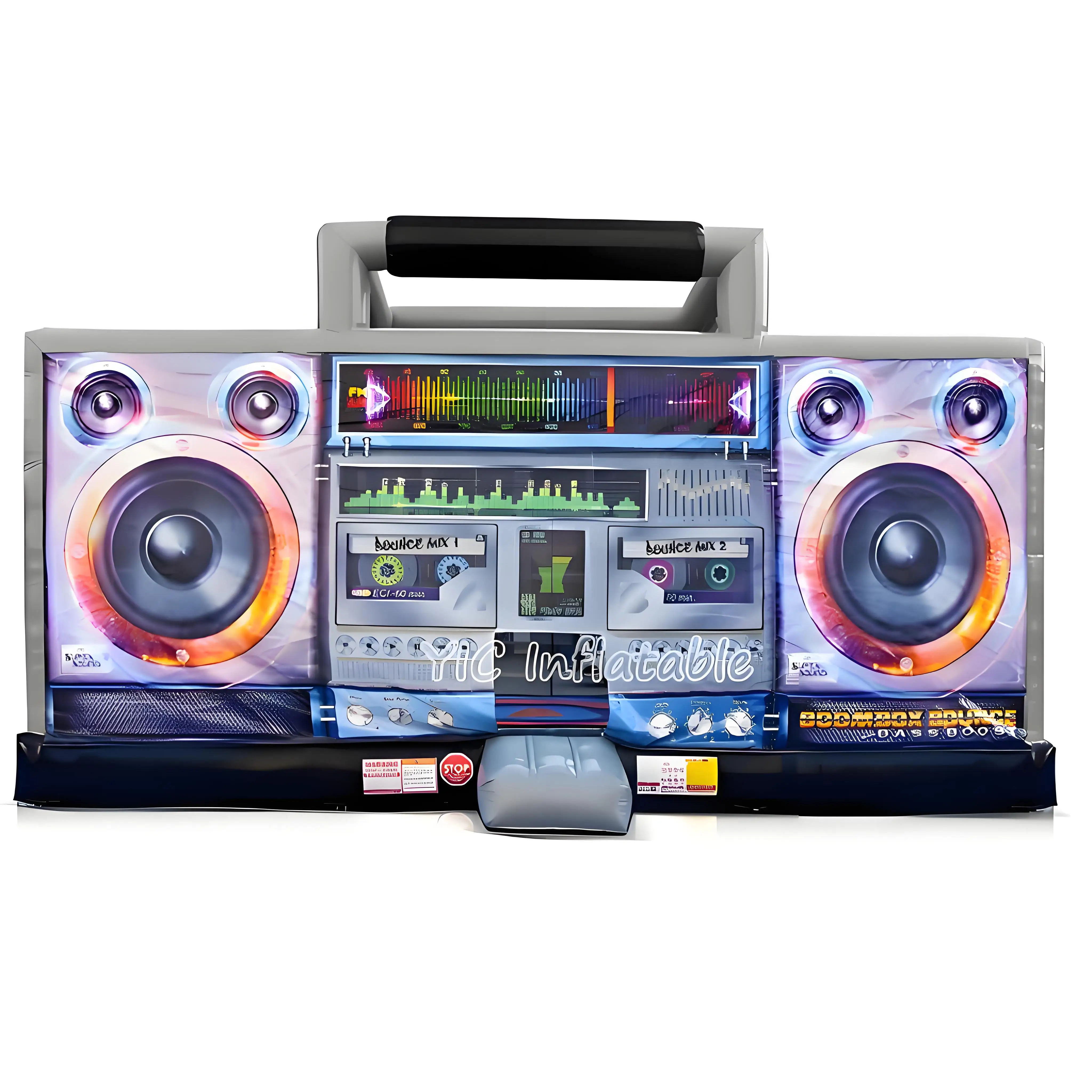 Boombox Bouncer House Inflatable bounce house inflatable playground for kids- Disco Inflatable Party Rental with Boombox Design