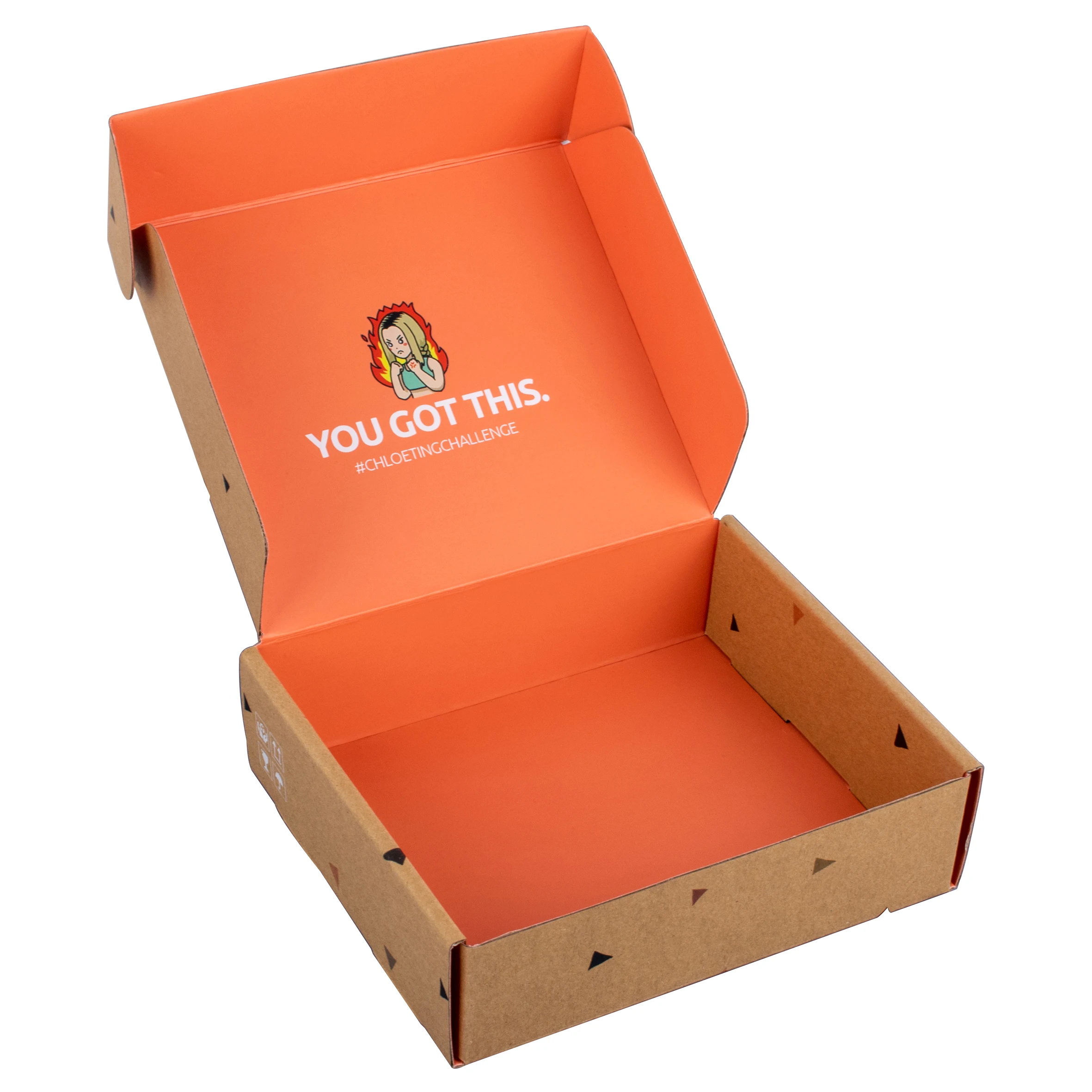 
One Piece Customer Design Kraft Paper gift Corrugated Paper Packing Color mail Box 