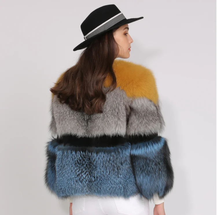 Custom New  Fluffy Coat Winter Warm Overcoats OEM 2023 Short Style Colorful Fur plus size Coat For Women
